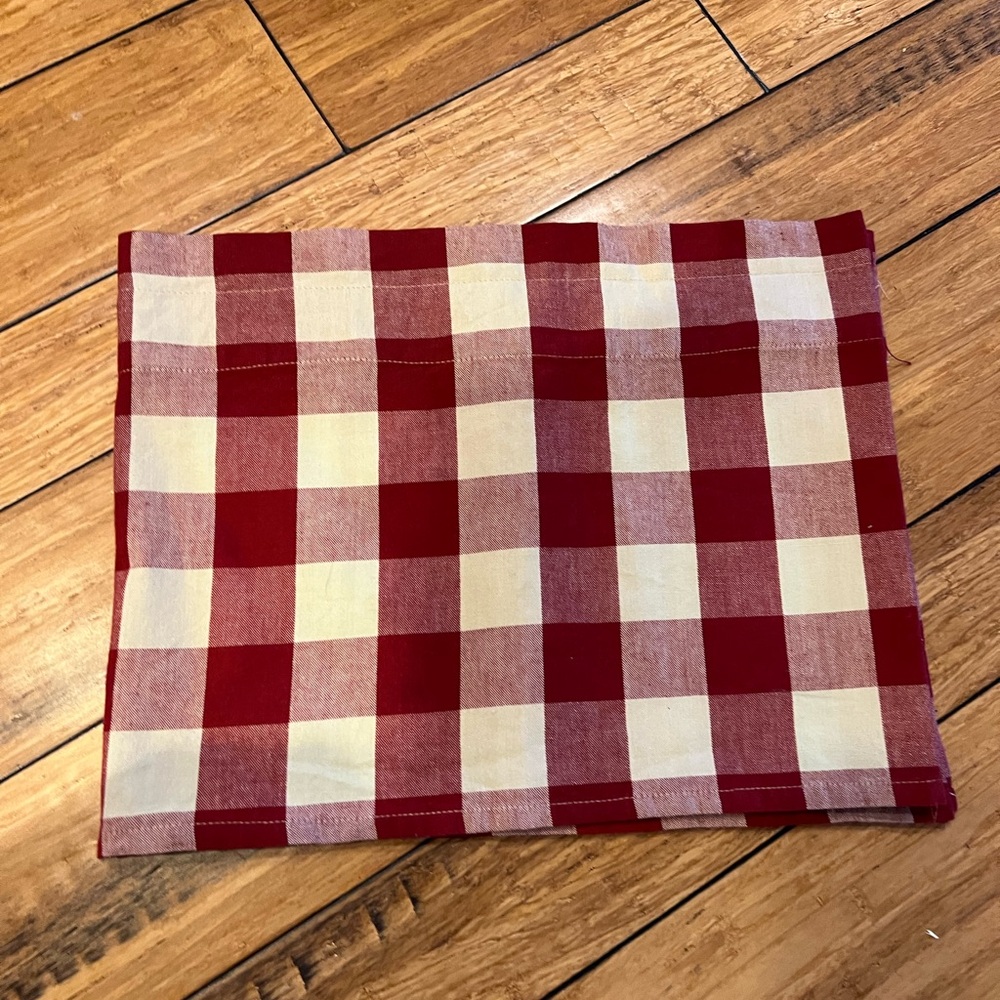 Park designs plaid burgundy tan valance buffalo plaid check cotton
